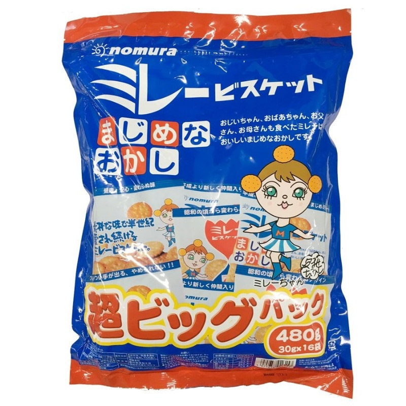 日本野村美樂圓餅家庭包 480g