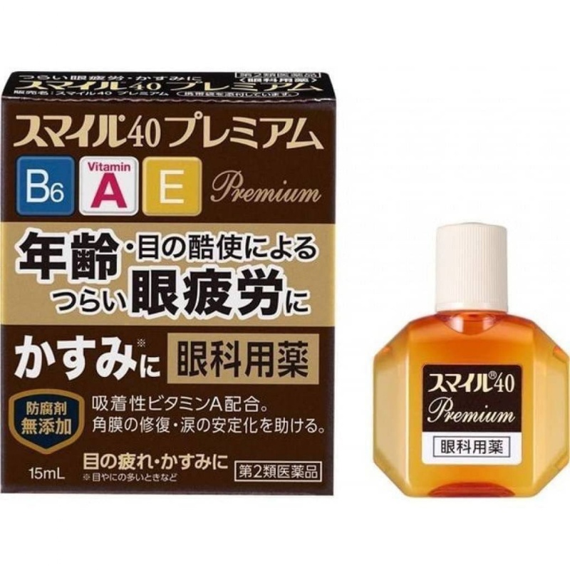 日本LION獅王Smile40 Premium獅美露活視捷眼藥水15ml