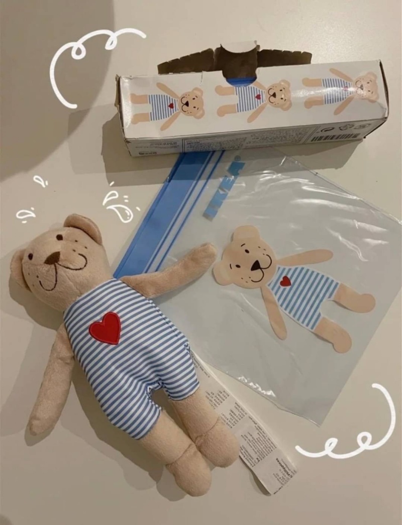 日本限定IKEA 經典藍熊保鮮夾鏈袋 1L