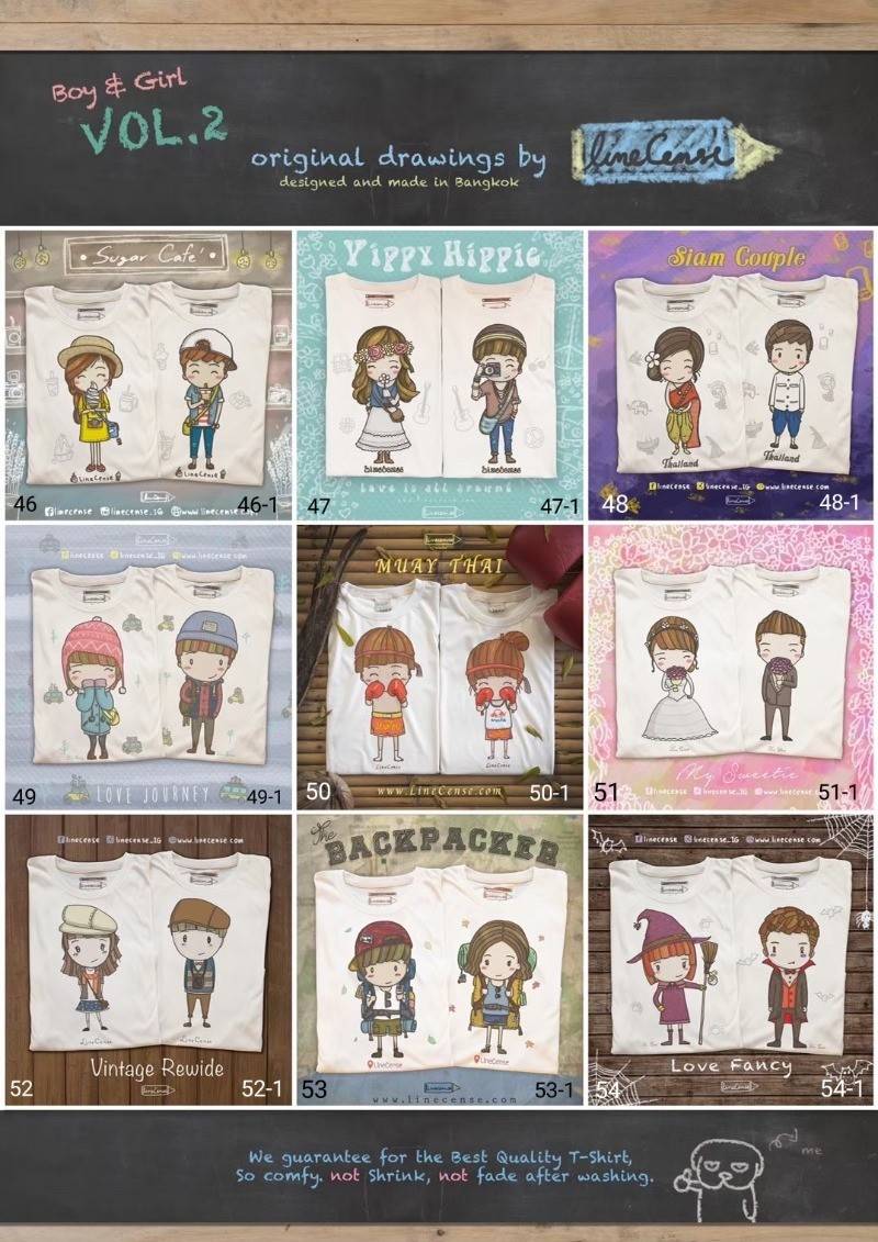 曼谷市集原創插畫家～泰製舒棉100%親子裝