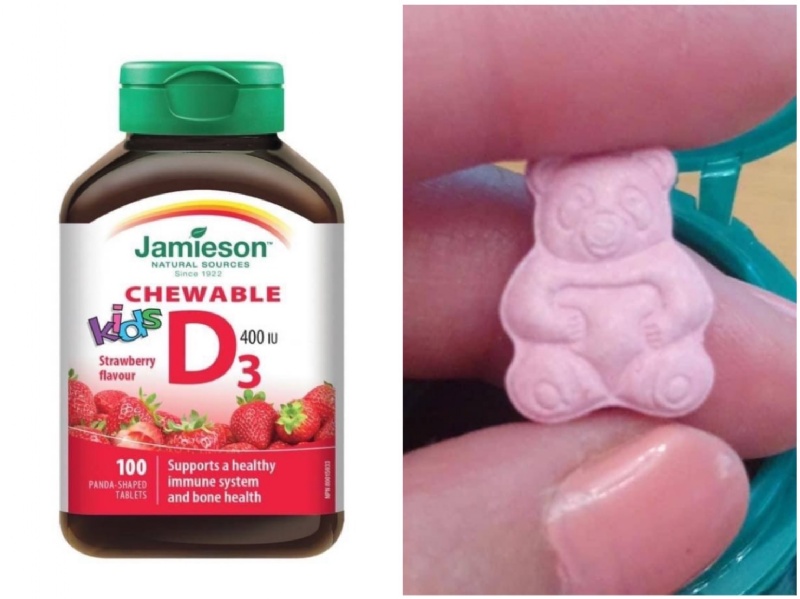 加拿大Jamieson 兒童維生素D3 400IU 咀嚼錠 100片