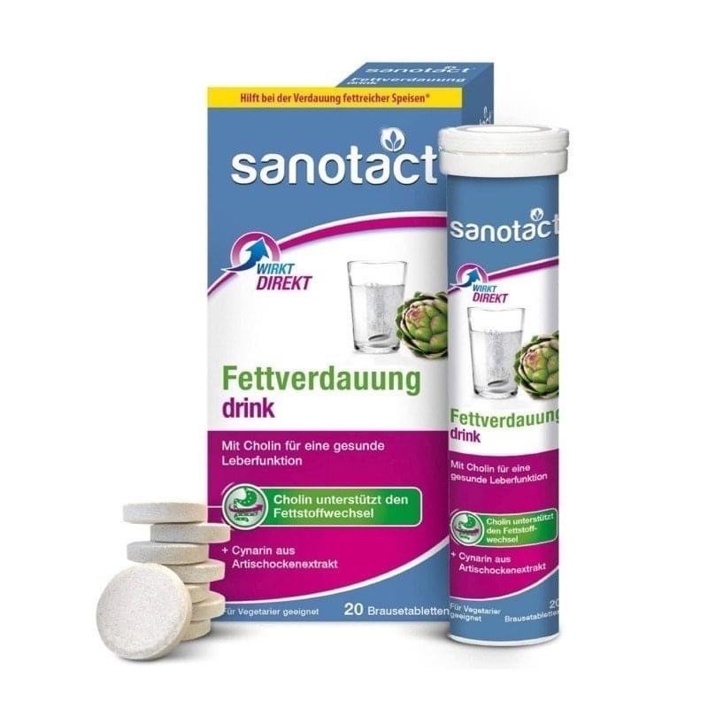 德國Sanotact 朝鮮薊保肝解脂排油發泡錠 20錠