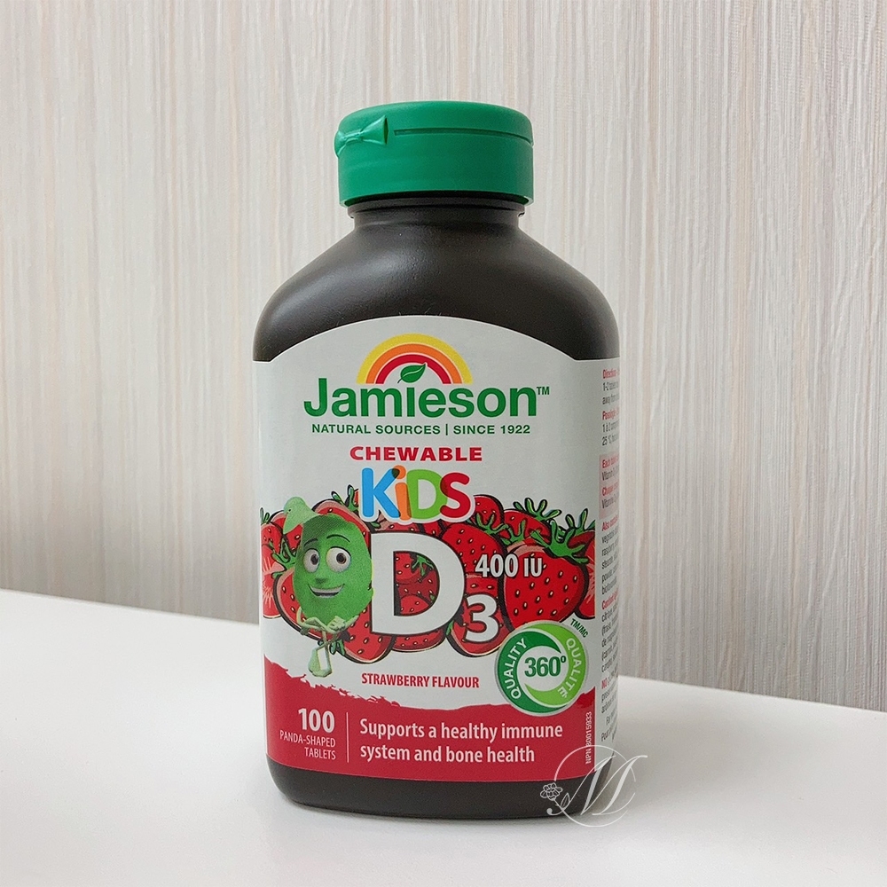 加拿大Jamieson 兒童維生素D3 400IU 100粒