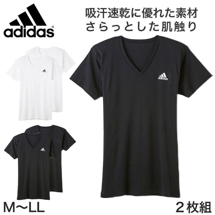 445154日本adidas 吸汗速乾V領短袖T恤2件組