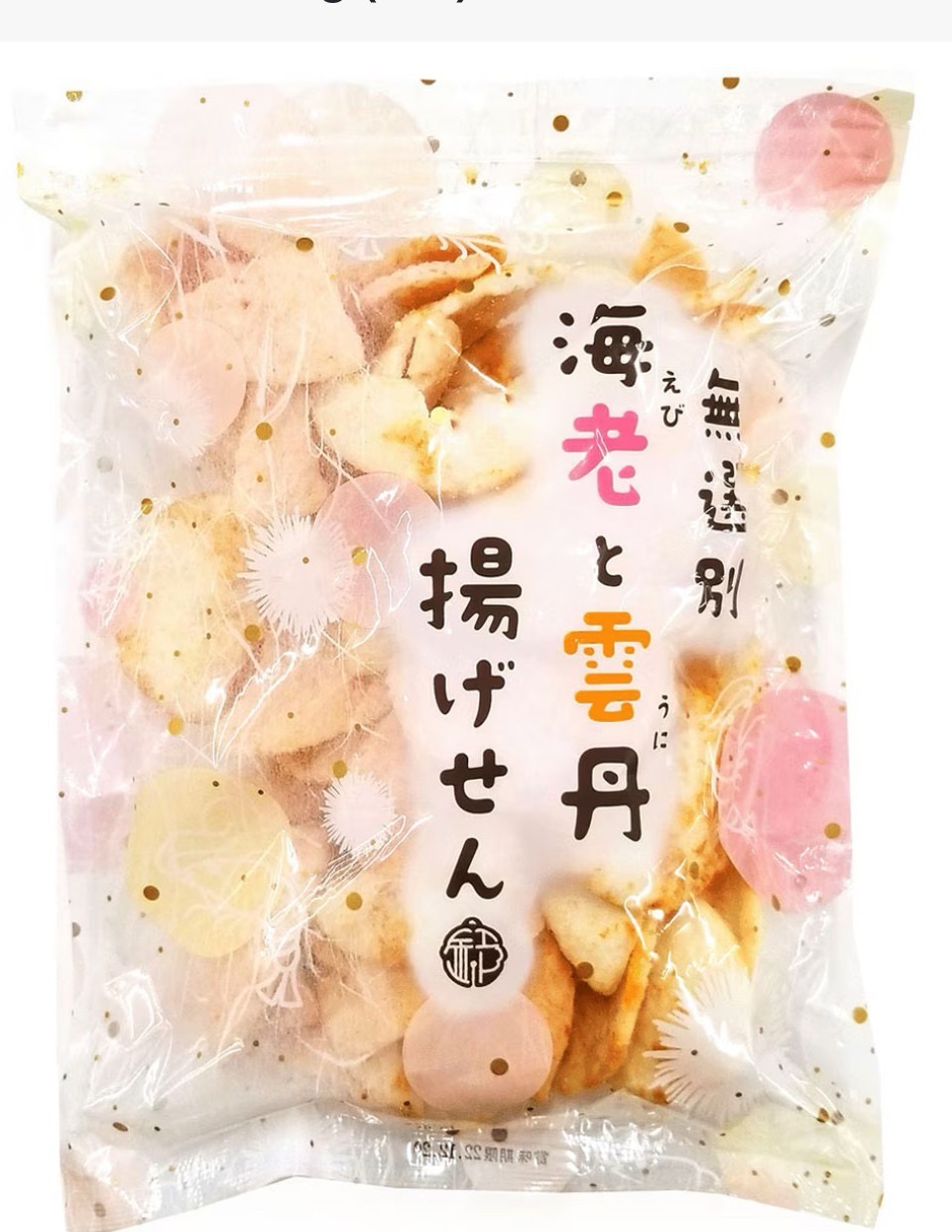 日本Hizatsuki ひざつき製菓 無選別 海老蝦 x 雲丹海膽米菓 145g