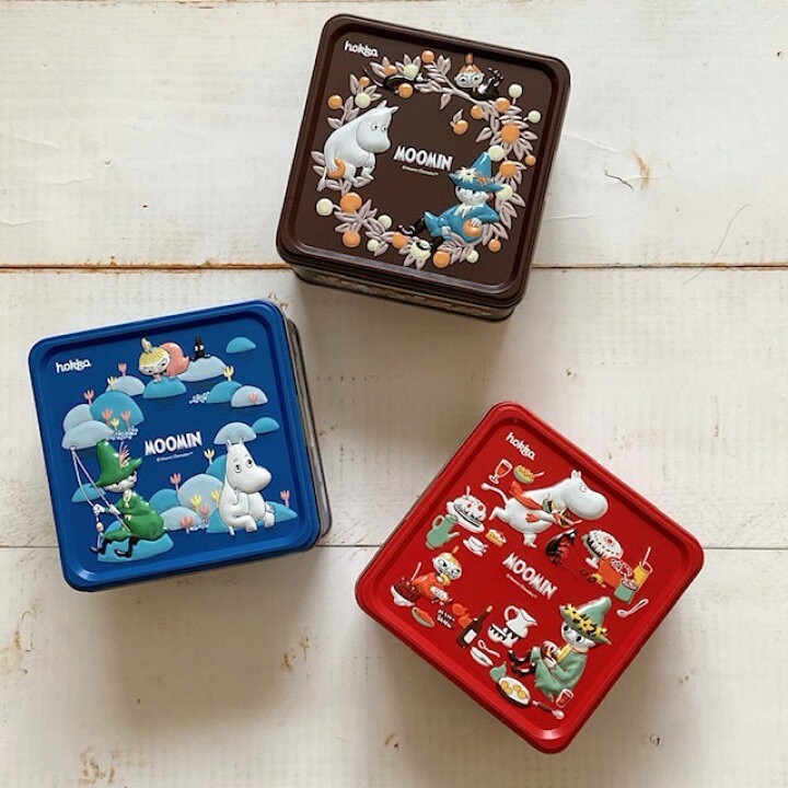 日本Hokka 北陸製菓 嚕嚕米 米蜜鐵盒餅乾