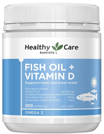 澳洲Healthy care 魚油 維他命Ｄ3 200粒