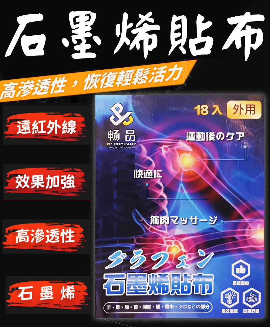 ⚜️暢品 石墨烯貼布 18枚