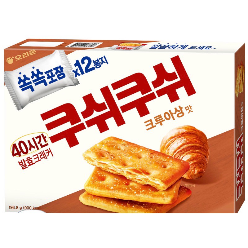 ??韓國✨Orion 好麗友 千層蘇打餅乾 可頌麵包口味 196.8g