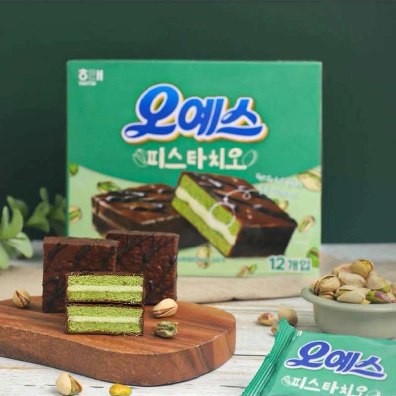 ?? 韓國오예스 開心果巧克力夾心蛋糕12入