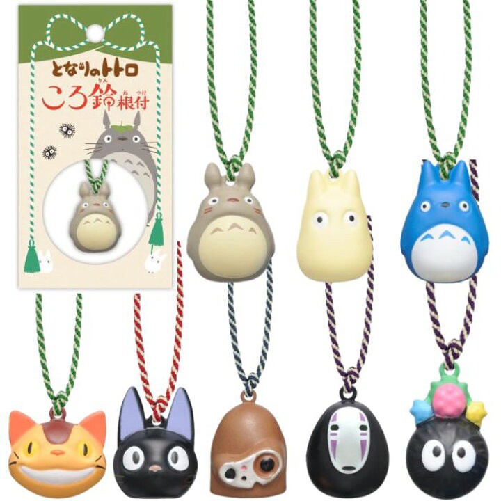 日本 吉卜力 宮崎駿動畫角色 根付鈴鐺掛飾