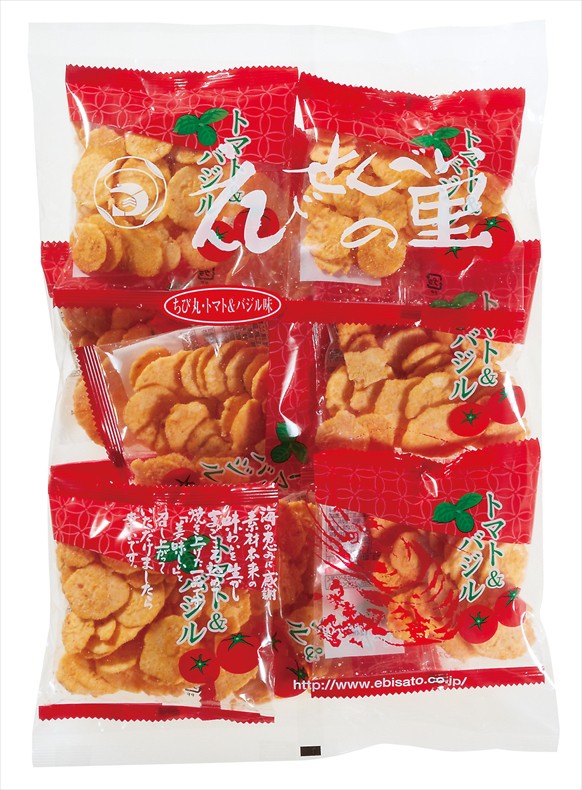 日本仙貝故里 ちび丸・蕃茄＆羅勒口味仙貝220g