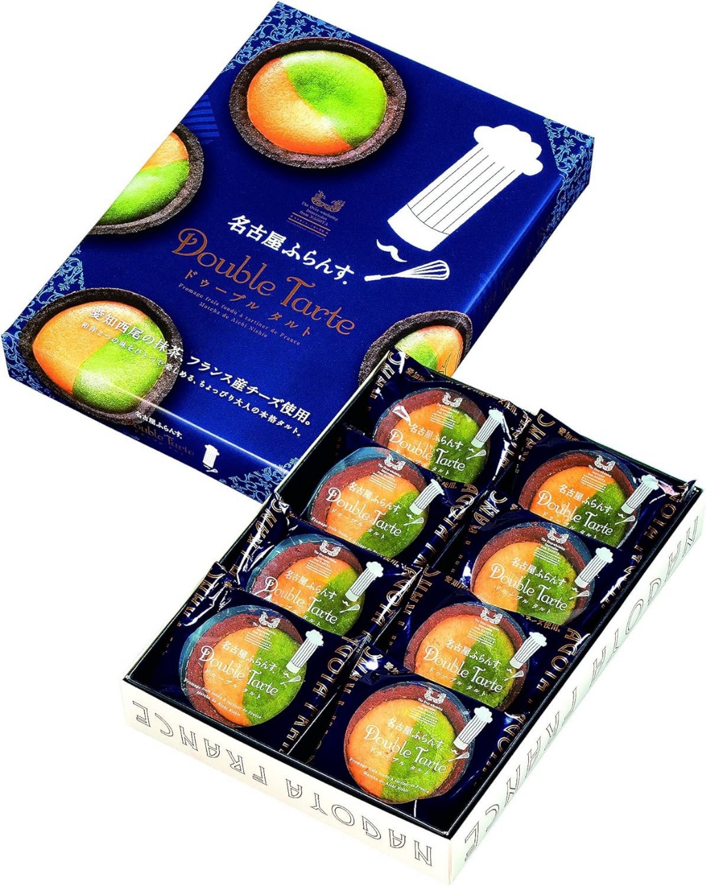 日本名古屋日本?? x 法國?? 的抹茶起司雙色塔 8入