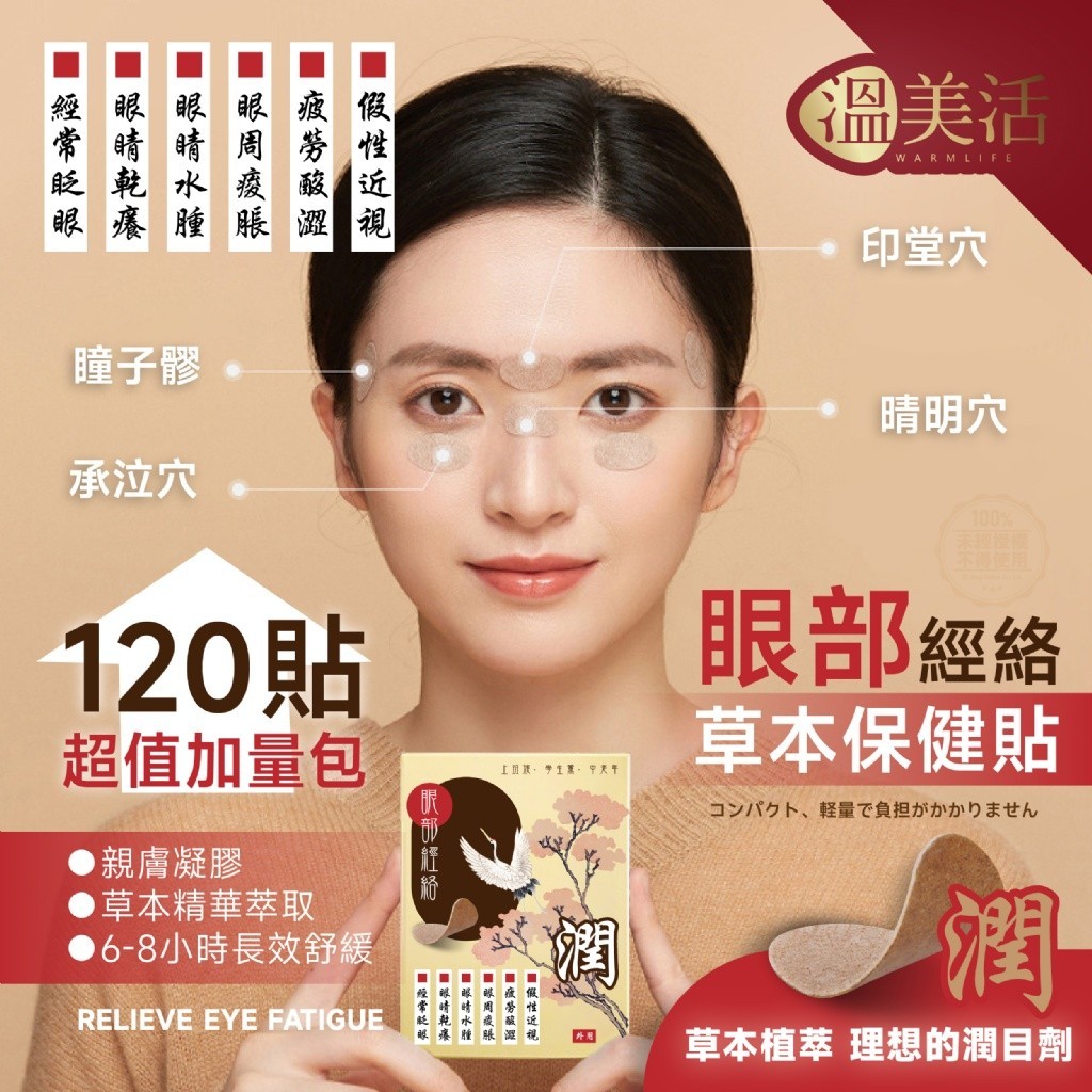 #溫美活眼部經絡草本保健貼120貼