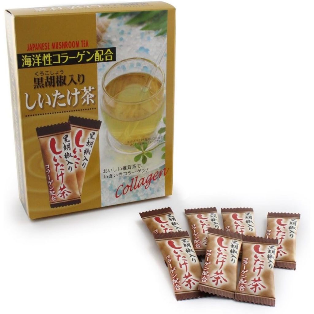 日本黑胡椒椎茸海洋膠原蛋白茶 40入