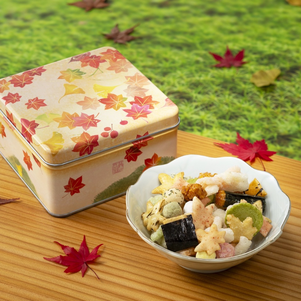 日本 🇯🇵小倉山莊 秋季限量鐵禮盒 十色米果 100g (附提袋)