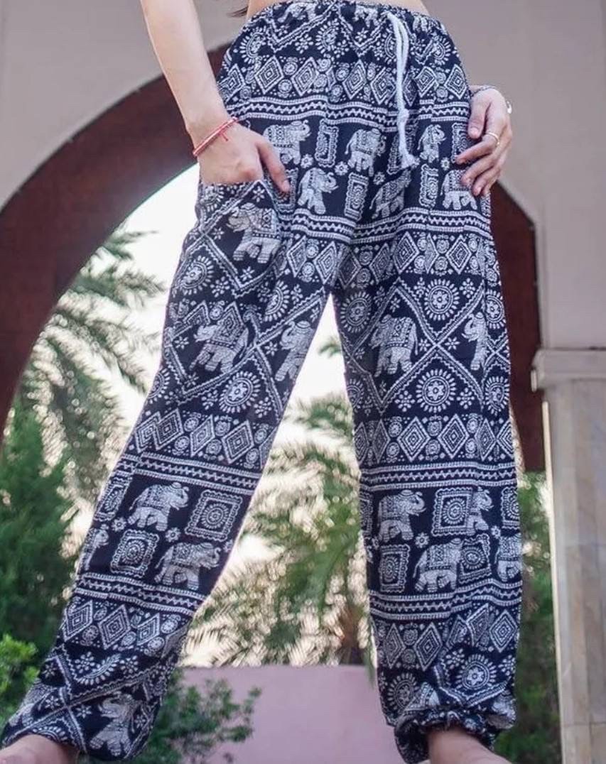 泰國製大象圖騰哈倫褲