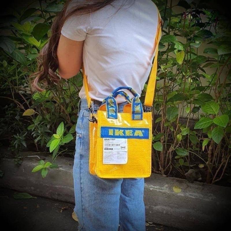 泰國??翻玩文創包～Ikea白標籤尼龍款 直立斜背包