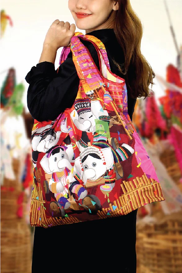 泰國??Eleph 摺紙傳統風格輕便包