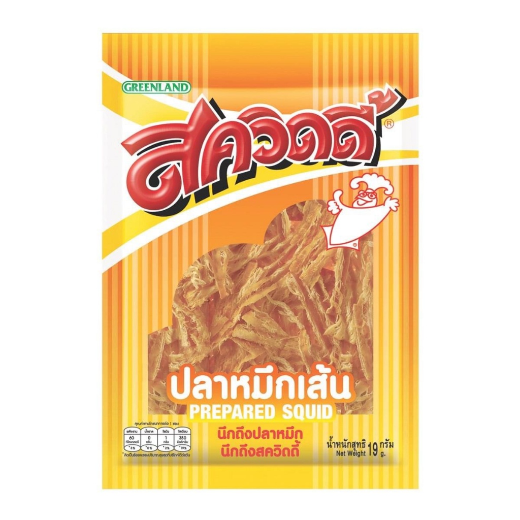 泰國??GREENLAND Squiddy原味魷魚絲19g