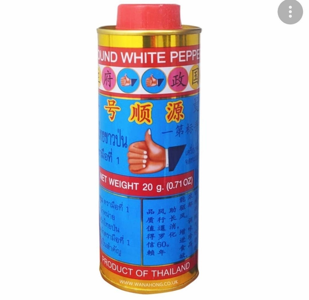 泰國??曼谷源順號手標純正白胡椒粉
