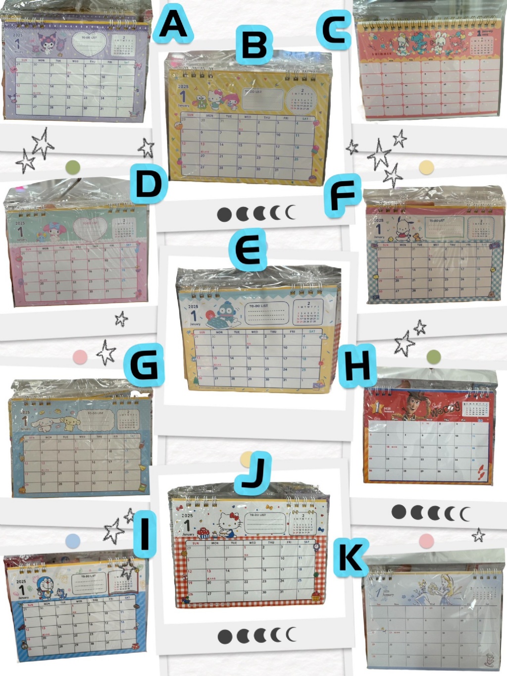 日本2025迪士尼卡通桌曆