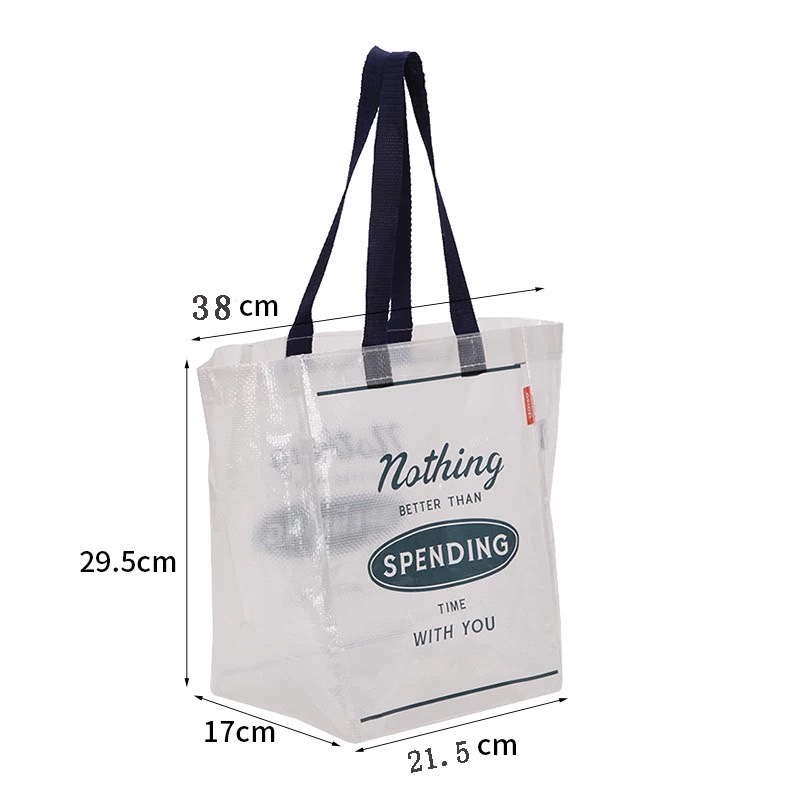 ??韓國大創㊣簡約半透明編織防水環保袋《一組三個》