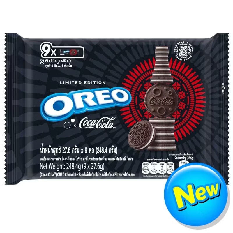泰國??OREO 可口可樂限量版巧克力夾心餅乾248g