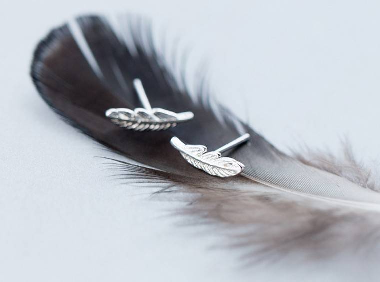 韓版簡約甜美迷你小羽毛耳環系列