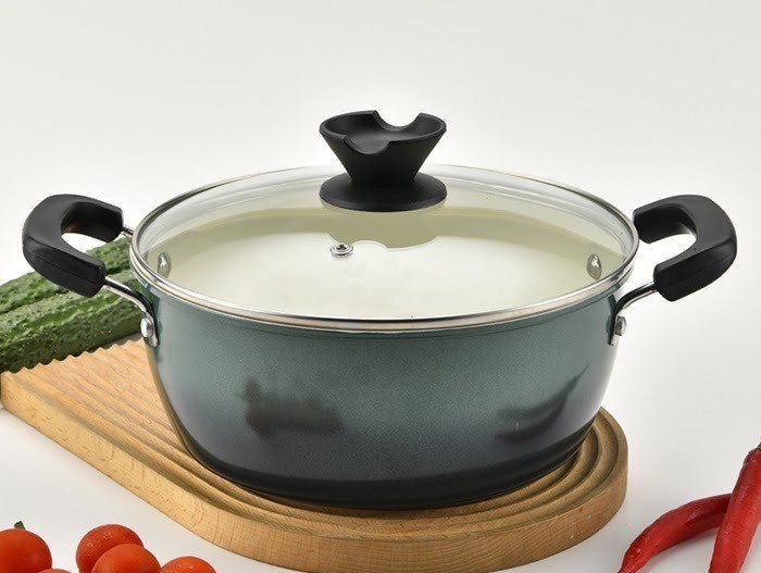 【愛佳寶】碳鋼陶瓷不沾湯鍋24cm