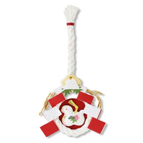 714449日本蛇年擺飾注連繩 繩飾和紙蛇