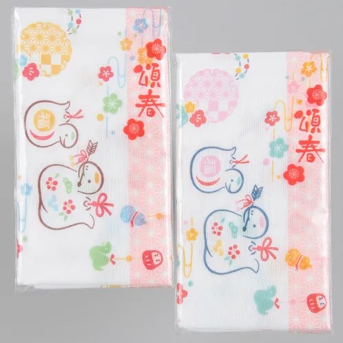 686002日本製生肖紗布手巾 巳（蛇）「一組5條」