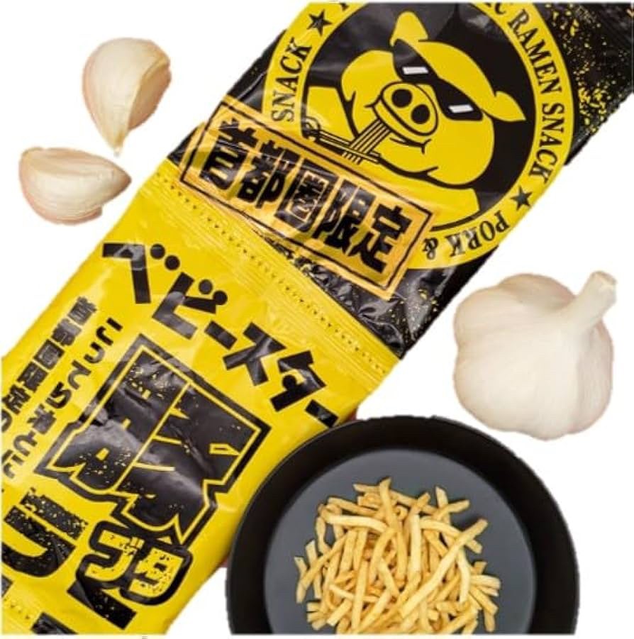 日本Baby Star［首都圈限定］豬肉蒜味拉麵薯條4連包