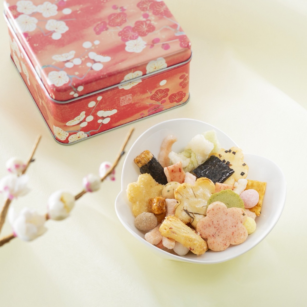 日本🇯🇵小倉山莊十色雪花綜合米菓鐵盒