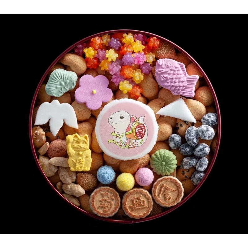日本??銀座菊廼舎 蛇年新年富貴寄開運干支缶和菓子綜合禮盒