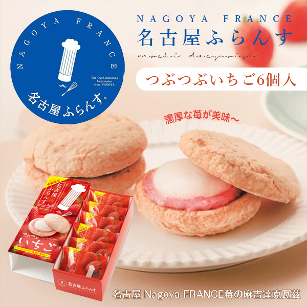 日本名古屋 Nagoya FRANCE 莓の麻吉達克瓦茲6入