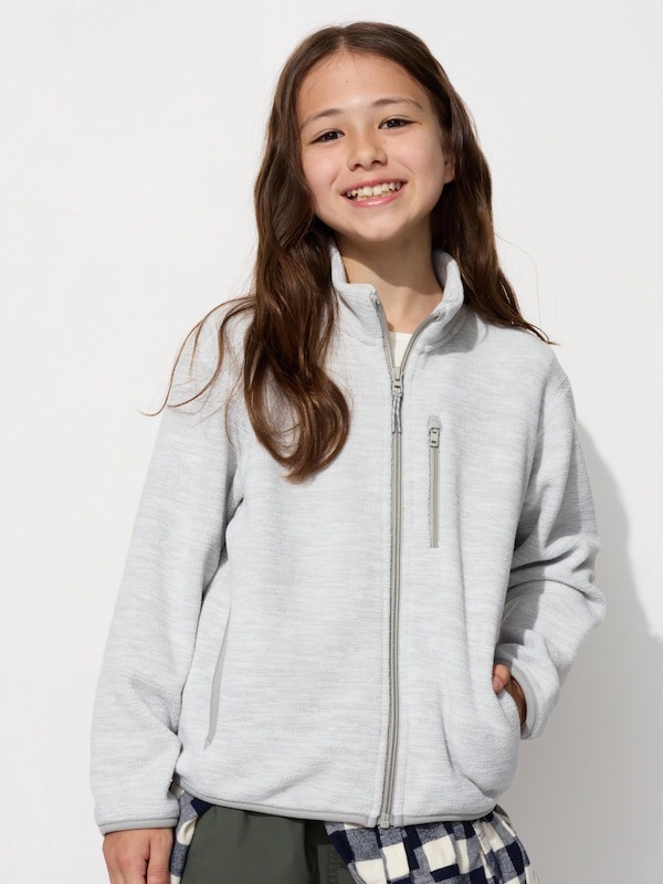 日本 UNIQLO 兒童抓絨全拉鍊夾克472079