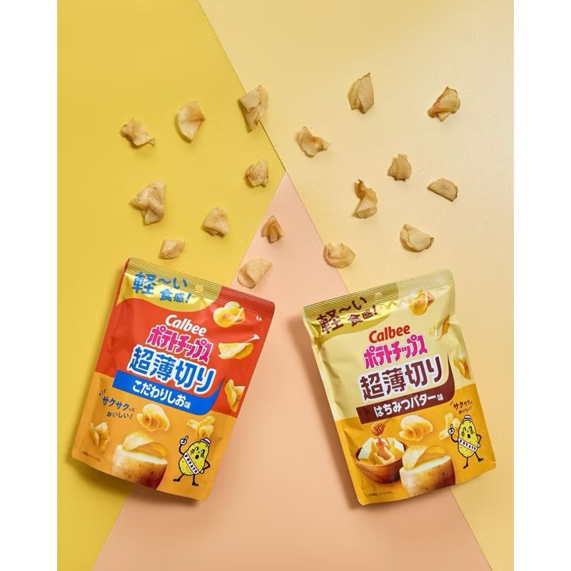 日本??Calbee 超薄切片馬鈴薯片40g「一組2包」