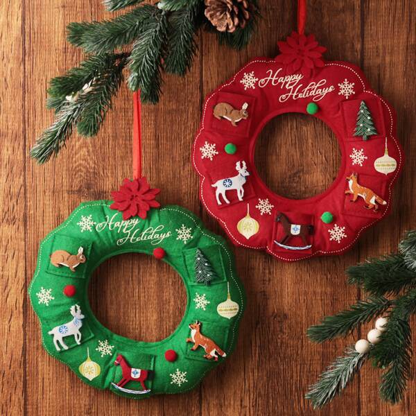 🎄 日本 KALDI 聖誕糖果花圈掛飾