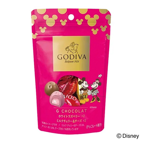 日本??GODIVA X Disney 限量版巧克力禮袋4顆入
