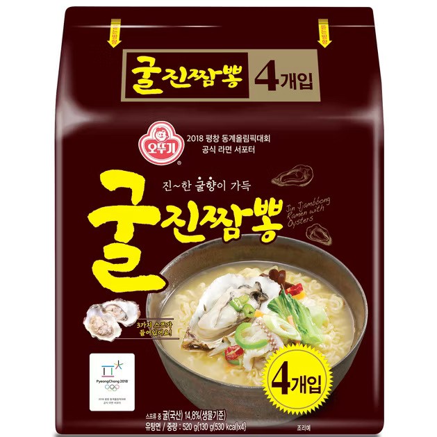 韓國??不倒翁牡蠣鮮味快煮拉麵520G