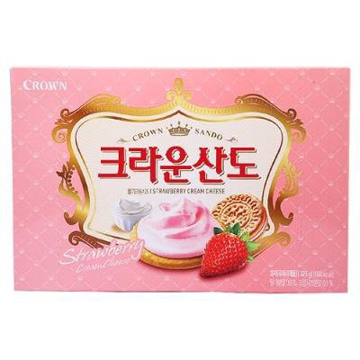 韓國??皇冠草莓奶香夾心酥323g