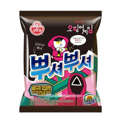 韓國??Ottogi（오뚜기）「拌著吃」泡麵餅乾 - 奶油烤魷魚味 90g「一組2包」