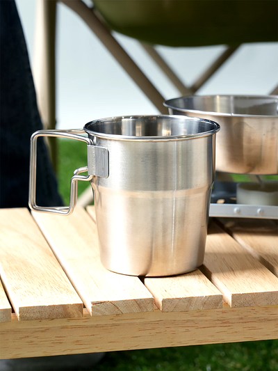 韓國🇰🇷露營專用摺疊手柄不鏽鋼杯 250ml