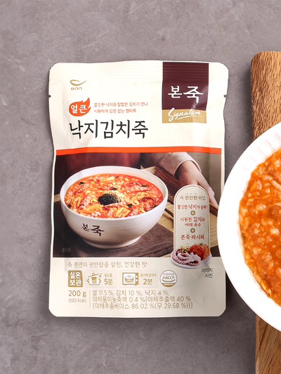 韓國??Bonjuk 辣章魚泡菜粥 200g