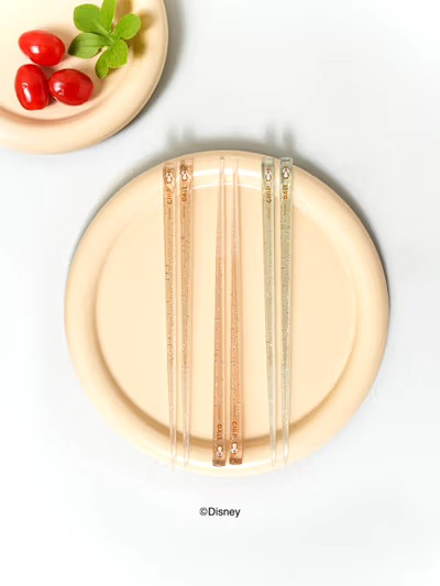 韓國??迪士尼奇奇蒂蒂閃耀卡通筷組（三入套裝）