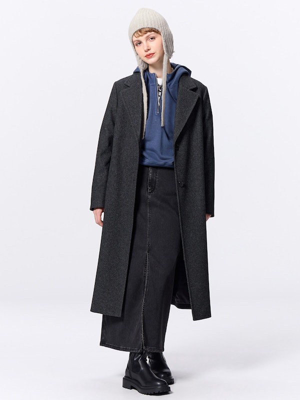 日本??優雅必備｜舒適呢料修身大衣（標準長度108.0～115.0cm）