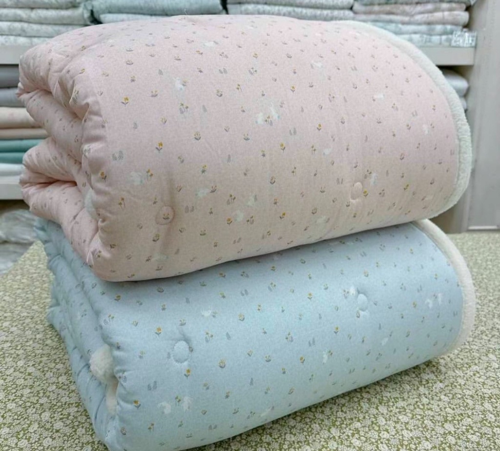 韓國??小兔子花花 羊羔毛冬被