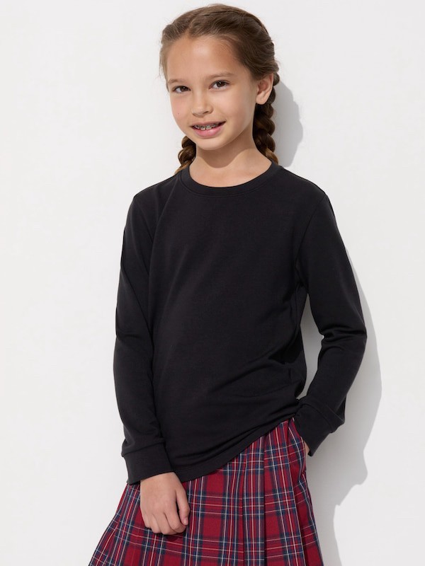 日本??Uniqlo 兒童超保暖 Heattech 棉質圓領 T 卹470362