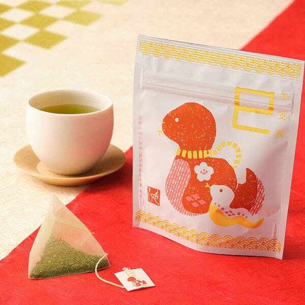 日本??Kaldi限定十二生肖蛇年煎抹茶茶包5入